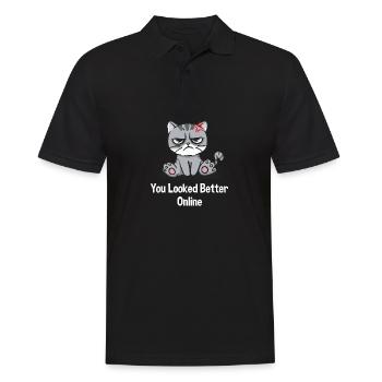 You looked better online, funnier sarcastic - Men's Polo Shirt - black - Front - Kai (181cm)