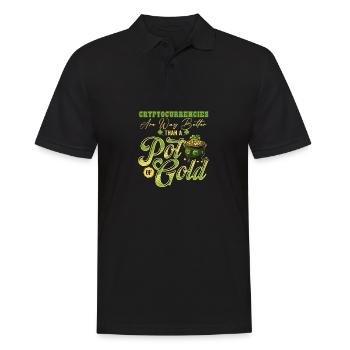 Kryptowährungen besser als Pot Of Gold St - Männer Poloshirt - Schwarz - Vorne - Kai (181cm)