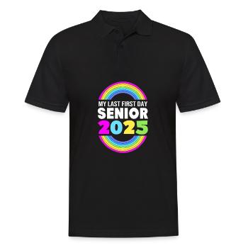 Klasse von 2025 - Männer Poloshirt - Schwarz - Vorne - Kai (181cm)