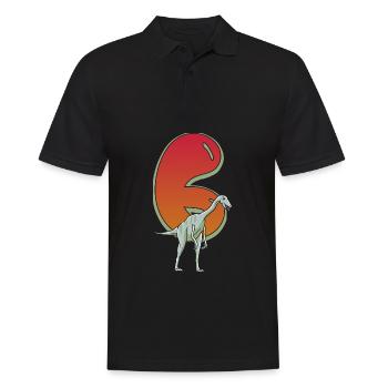 6ème anniversaire Dino Boy 6 ans - Polo Homme - noir - Devant - Kai (181cm)