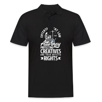 Avocat en droit du divertissement Protéger les créatifs - Polo Homme - noir - Devant - Kai (181cm)
