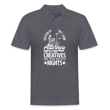 Entertainment Law Attorney Protecting Creatives - Männer Poloshirt - Anthrazit - Vorne - Nico (186cm)