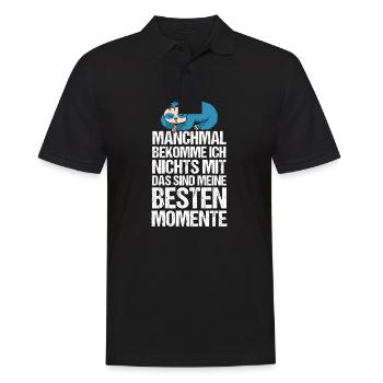 Manchmal Bekomme Ich Nichts Mit Faultier - Männer Poloshirt - Schwarz - Vorne - Kai (181cm)