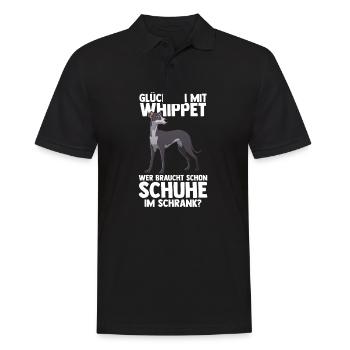 Hund Whippet - Männer Poloshirt - Schwarz - Vorne - Kai (181cm)