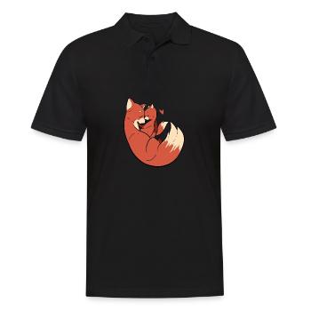 Fox Cuddle ami ou petite amie cadeau - Polo Homme - noir - Devant - Kai (181cm)