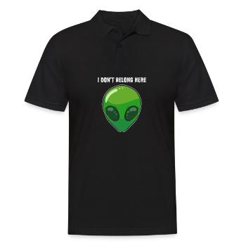 Geh nicht hierher. Loner oder schüchterne Person G - Männer Poloshirt - Schwarz - Vorne - Kai (181cm)