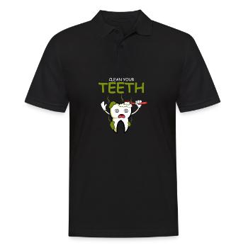 Brossez-vous les dents Étudiant en dentisterie. Poison - Polo Homme - noir - Devant - Kai (181cm)