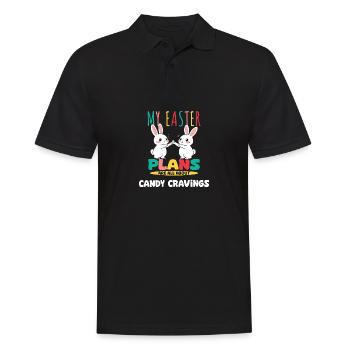 Easter Candy Cravings Bunny Fun Plans - Men's Polo Shirt - black - Front - Kai (181cm)