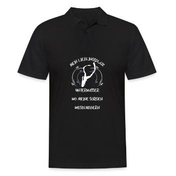 Taucher tauchen Sporttaucher Gerätetauchen - Männer Poloshirt - Schwarz - Vorne - Kai (181cm)