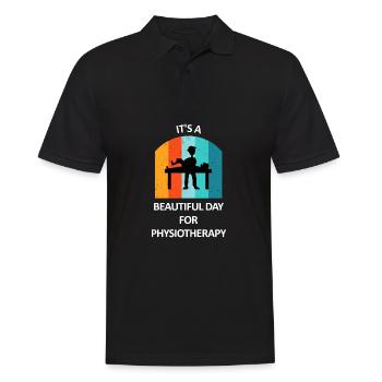 Physiotherapist Humorous Gift Saying Funny - Men's Polo Shirt - black - Front - Kai (181cm)