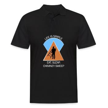 Schornsteinfeger Schlotfeger - Männer Poloshirt - Schwarz - Vorne - Kai (181cm)