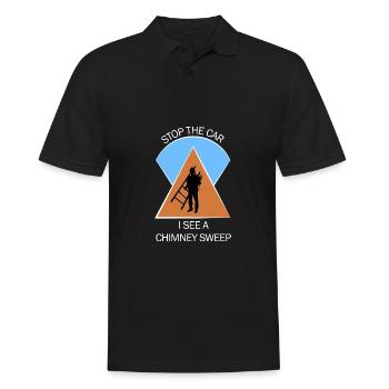 Schornsteinfeger Schlotfeger - Männer Poloshirt - Schwarz - Vorne - Kai (181cm)