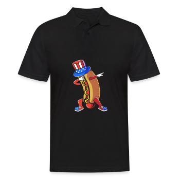Hot Dog Snack - Men's Polo Shirt - black - Front - Kai (181cm)