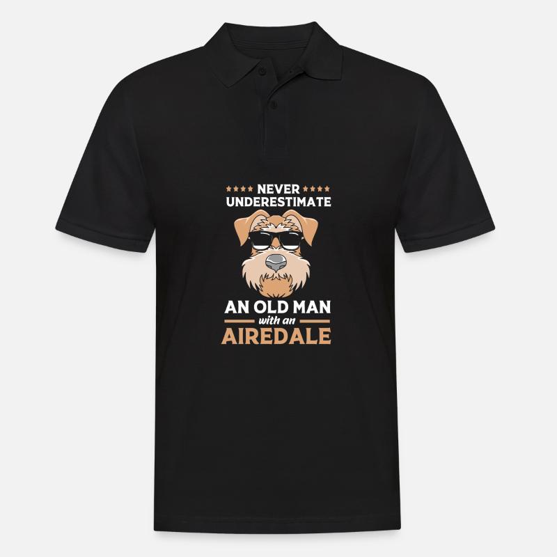 Airedale Terrier - Männer Poloshirt - Schwarz