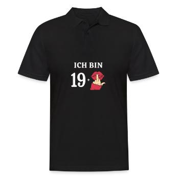 20 Jahre Geburtstag Sprüche Frauen Geschenk Idee - Männer Poloshirt - Schwarz - Vorne - Kai (181cm)