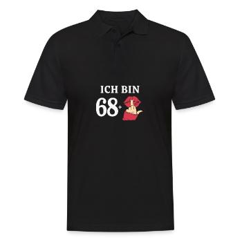 69 Jahre Geburtstagsspruch Runder Geburtstag 69. - Männer Poloshirt - Schwarz - Vorne - Kai (181cm)