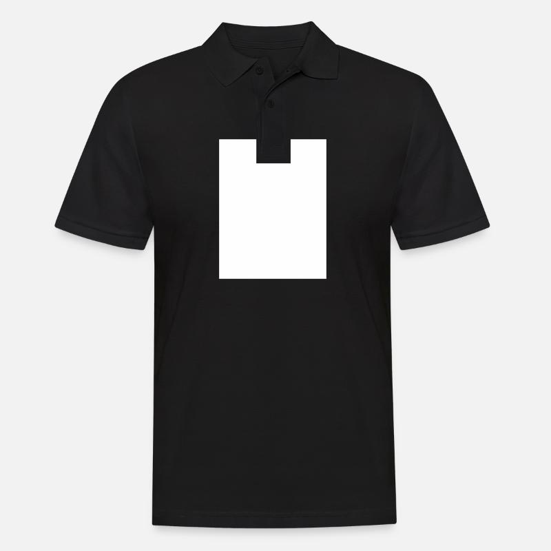 weisses Feld - Männer Poloshirt - Schwarz