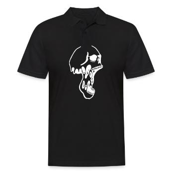 Totenkopf Schleim Schrei Schädel - Männer Poloshirt - Schwarz - Vorne - Kai (181cm)