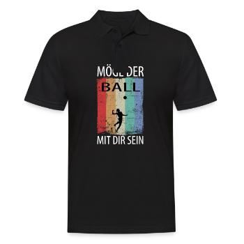 Faustball Faustballer Faustballspieler - Männer Poloshirt - Schwarz - Vorne - Kai (181cm)
