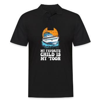My Favorite Child Is My Toon Funny Pontoon - Männer Poloshirt - Schwarz - Vorne - Kai (181cm)