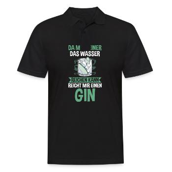 Da mir keiner das Wasser reichen kann reicht mir e - Männer Poloshirt - Schwarz - Vorne - Kai (181cm)