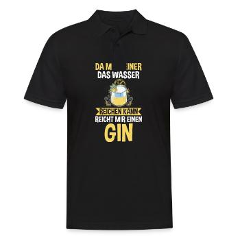 Da mir keiner das Wasser reichen kann reicht mir e - Männer Poloshirt - Schwarz - Vorne - Kai (181cm)