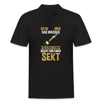 Da mir keiner das Wasser reichen kann reicht mir e - Männer Poloshirt - Schwarz - Vorne - Kai (181cm)