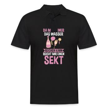 Da mir keiner das Wasser reichen kann reicht mir e - Männer Poloshirt - Schwarz - Vorne - Kai (181cm)