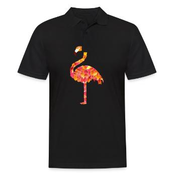 Flamant rose des feuilles d’automne - Polo Homme - noir - Devant - Kai (181cm)