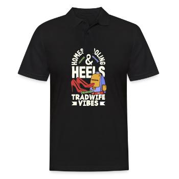 Classic Homeschool Mom Tradwife Homeschooling - Men's Polo Shirt - black - Front - Kai (181cm)