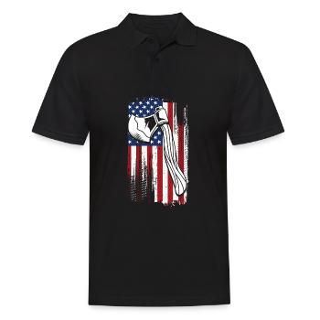 Axt - Männer Poloshirt - Schwarz - Vorne - Kai (181cm)