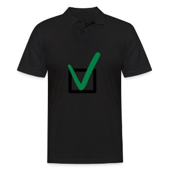Check mark sign symbols - Men's Polo Shirt - black - Front - Kai (181cm)