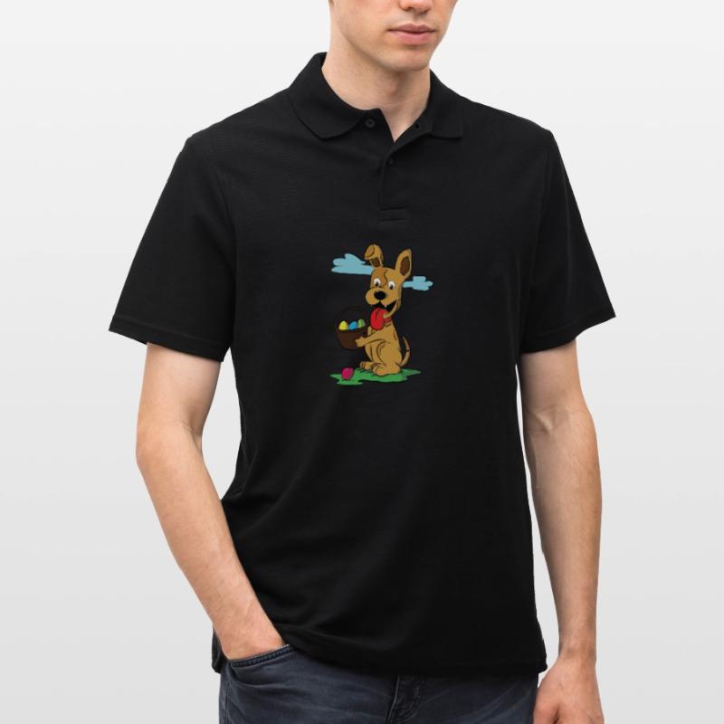 Funny Easter Dog Dog Easter Easter Eggs Easter Basket Men's Polo Shirt