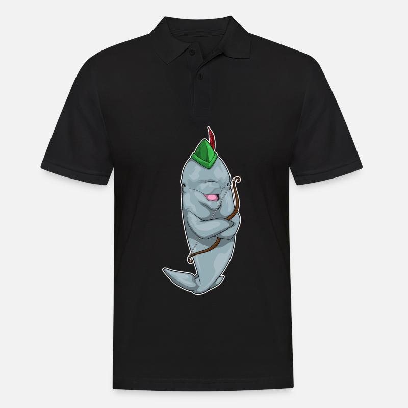 Dolphin Archer Bow - Men's Polo Shirt - black