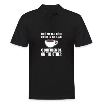 Coffee in hand. Coffee Lover Gift - Men's Polo Shirt - black - Front - Kai (181cm)