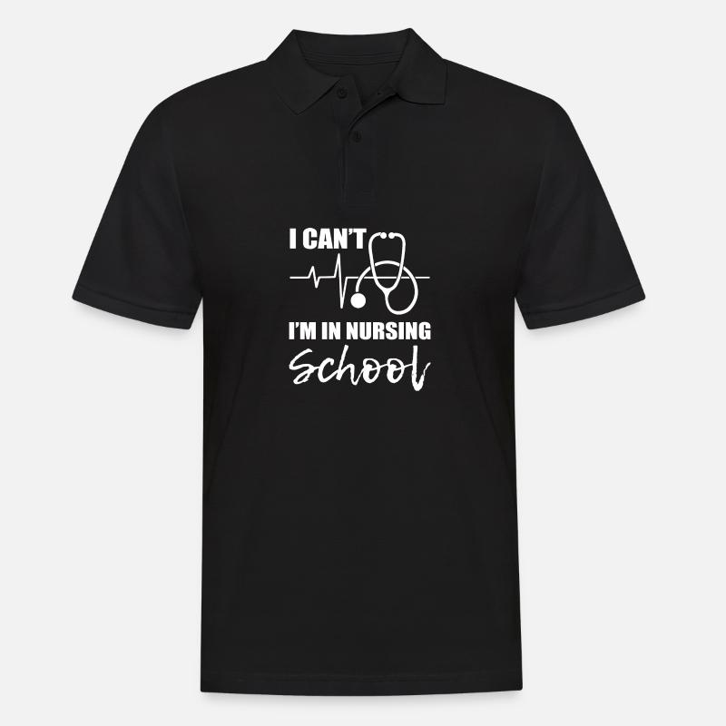 Krankenpflegeschule Krankenpflegerin Gift - Männer Poloshirt - Schwarz