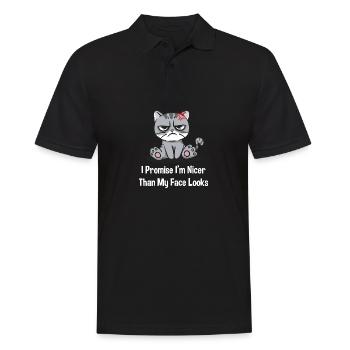 I am more beautiful than my face looks sarcastic - Men's Polo Shirt - black - Front - Kai (181cm)