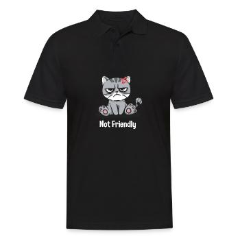 Pas amical humour sarcastique drôle -sark - Polo Homme - noir - Devant - Kai (181cm)