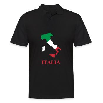 Italia - Men's Polo Shirt - black - Front - Kai (181cm)