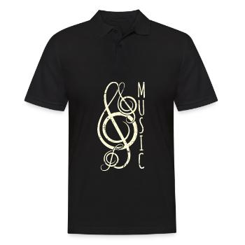 Musique - Polo Homme - noir - Devant - Kai (181cm)