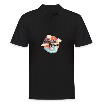 Santa Cruz Hoodie CA California Beach Kalifornien - Männer Poloshirt - Schwarz - Vorne - Kai (181cm)