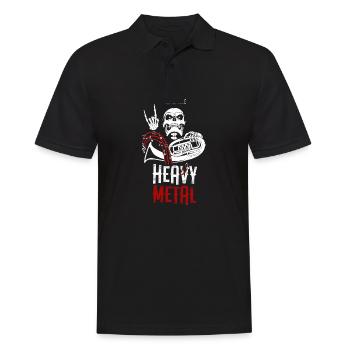 Heavy Metal Tenorhorn Geschenk für Tenorhornist - Männer Poloshirt - Schwarz - Vorne - Kai (181cm)