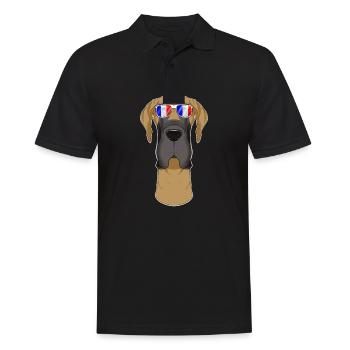Great Dane France Lunettes de soleil I Français Flag - Polo Homme - noir - Devant - Kai (181cm)