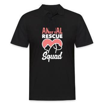 Animal Rescue Squad - Men's Polo Shirt - black - Front - Kai (181cm)