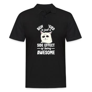 Being weird is just a side effect of being awesome - Men's Polo Shirt - black - Front - Kai (181cm)