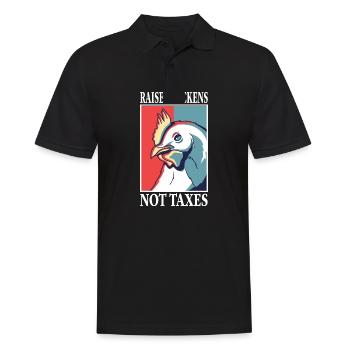 Libertarian Raise Chickens Not Taxes Ranch - Men's Polo Shirt - black - Front - Kai (181cm)