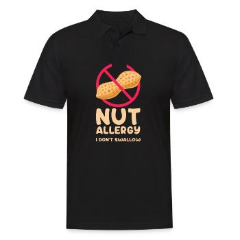 Allergie aux noix que je n’avale pas - Polo Homme - noir - Devant - Kai (181cm)
