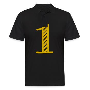 1. 1 AN. 1er ANNIVERSAIRE. ANNIVERSAIRE 1 AN. UN - Polo Homme - noir - Devant - Kai (181cm)
