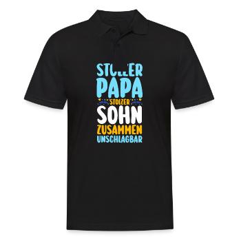 Dad Father's Day Dad - Men's Polo Shirt - black - Front - Kai (181cm)