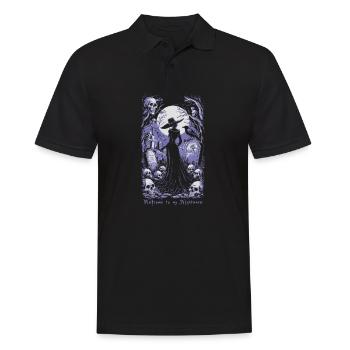 welcome to my nightmare 03 - Männer Poloshirt - Schwarz - Vorne - Kai (181cm)